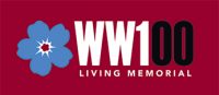 WW100 Living Memorial claret logo with Forget-Me-Not