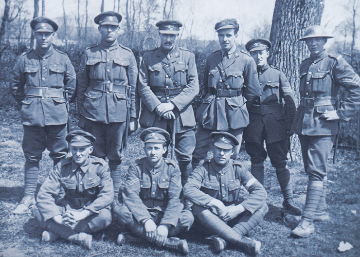 Nine soldiers from the Newfoundland Regiment that were part of the legendary Monchy Ten.