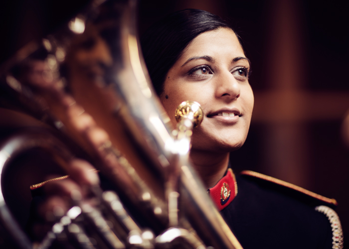 Neha Bhutani plays the euphonium in the Church Lads’ Brigade band.