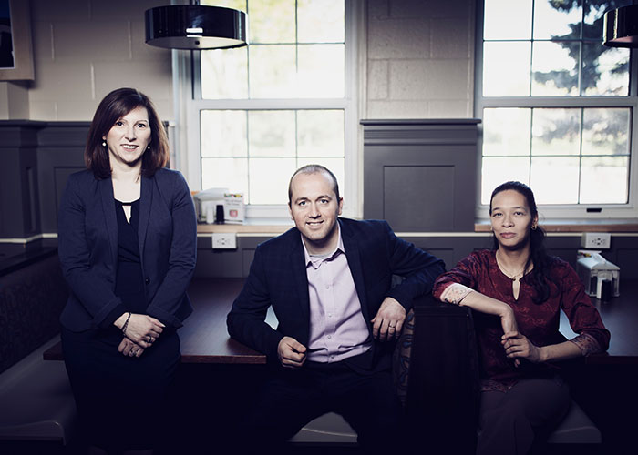 From left are Michelle Simms, Genesis; Florian Villaumé, Memorial Centre for Entrepreneurship; and Nicole Helwig, Centre for Social Enterprise.