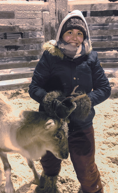 Michelle Saunders at a reindeer roundup in Sevettijärvi, Finland.
PHOTO: Submitted