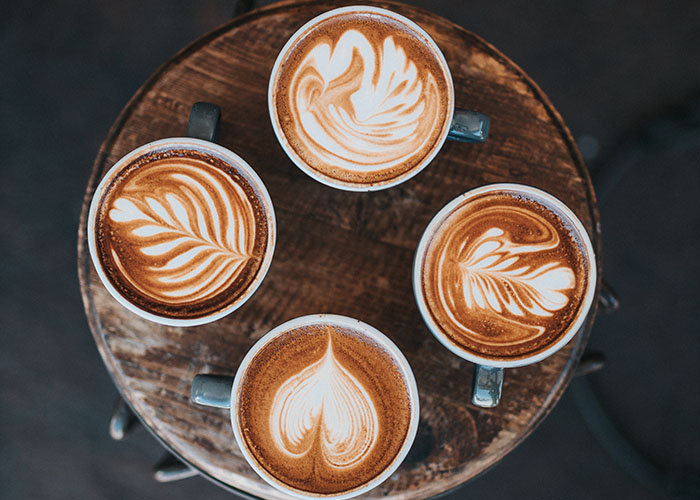 Aerial photography of cafe latte on table
Photo: Nathan Dumleo