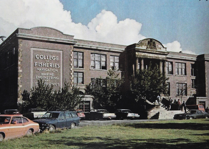 MI’s first campus on Parade Street where it was known as the College of Fisheries, Navigation, Marine Engineering and Electronics, 1964–1984