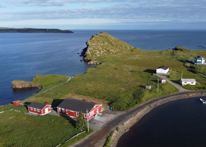 Aerial shot of the Champney’s West Aquarium. The larger building is the aquarium itself which holds displays as well as a classroom. PHOTO CREDIT: GRAHAM HOOKEY