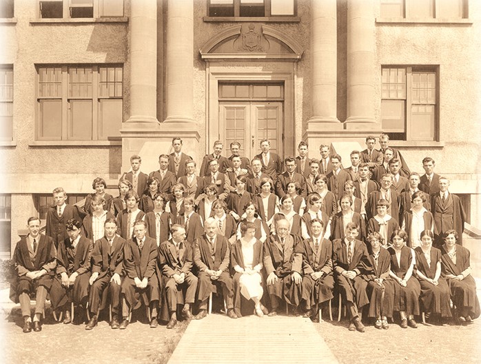 The Evening Telegram called Memorial College, "Newfoundland’s Great Advance” and hailed the opening in 1925 as an “epoch-marking event” that signified the hope, progress and development of an entire country.
Here, the first class of 57 students pose in front of Memorial College on Parade Street. PHOTO: SUBMITTED