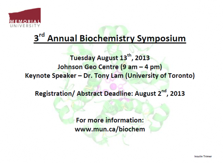 3rd Annual Biochemistry Symposium Poster