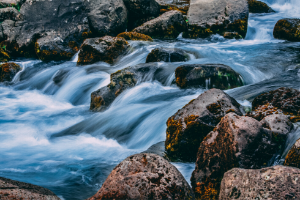 Image of a stream on rocks