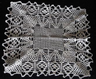 Tucker, Irene. A square doily made by Irene Tucker, Quirpon