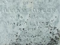 The headstone of William Greene (d. 1877)