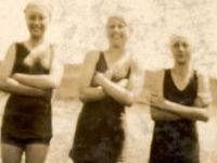 three women swimming