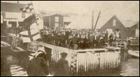 Joe Batt's Arm accueillant le président Coaker, 1913.