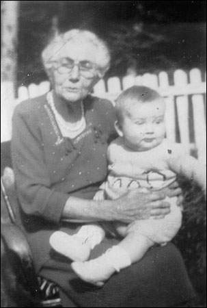 Mary Coffin and grandson David Best