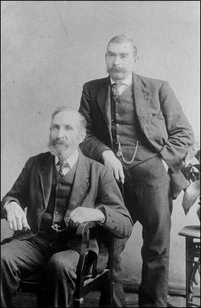 George Coffin sitting, and an unidentified friend