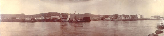 Panorama of Placentia from Mount Pleasant with the Royal Stores in the foreground