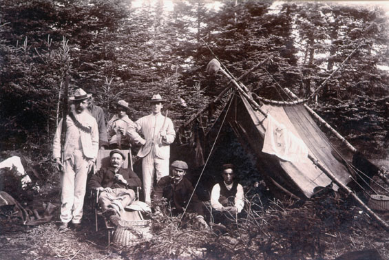 “The King & Party.” Camping at Placentia