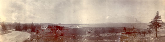 Panorama of Topsail Beach, Conception Bay with Kelly's Island in the background
