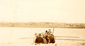 Group, including Lieut Col. Rev. Thomas Nangle, in a boat at the Regatta during Sir Douglas Haig's visit