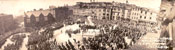 Panorama of the War Memorial during the unveiling ceremony, looking towards Duckworth St., St. John's