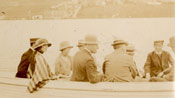 Group, including Lieut Col. Rev. Thomas Nangle, in a boat at the Regatta during Sir Douglas Haig's visit