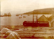 Blanc Sablon harbour, Labrador, taken from Job Brothers & Co. premises