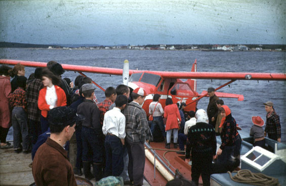 Eastern Provincial Airways air ambulance, the CF-JAT seaplane, at Seal Islands Harbour, Labrador