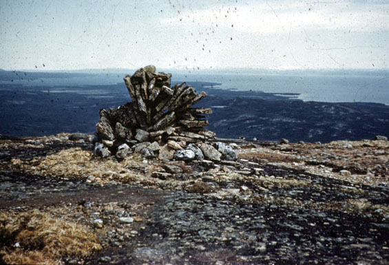 A cairn at the Moran summit