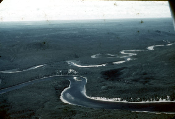 Aerial view of Red Wine River