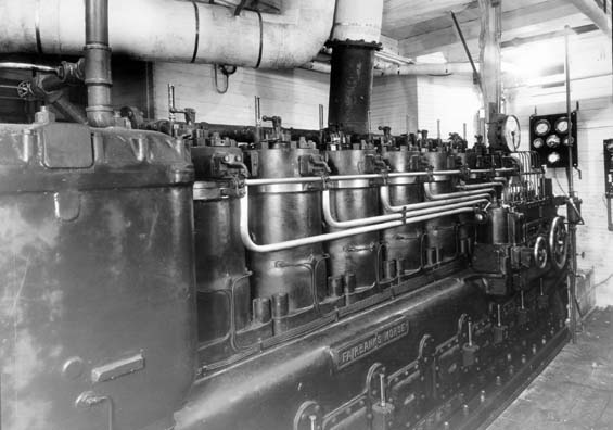 Engine room of a vessel at Lunenburg, Nova Scotia