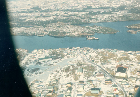 Aerial view of Burgeo, Newfoundland