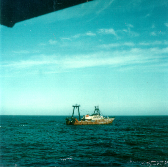 Unidentified stern trawler