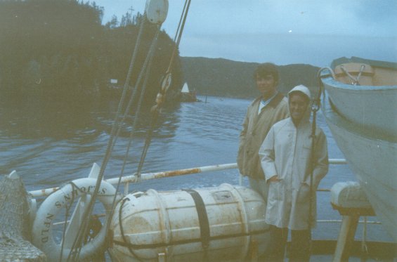 Harold L. Lake's daughter with a man on a boat