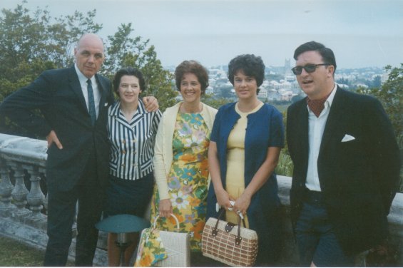 Harold L. Lake's wife, Robin (centre), with a group of men and women