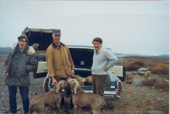 Harold L. Lake (right) with some men on a hunting/camping trip