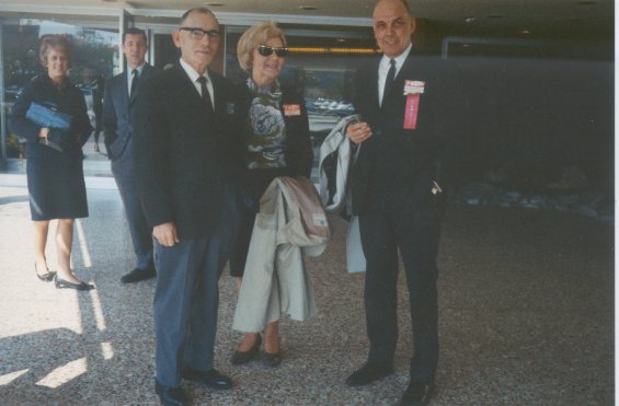 Harold L. Lake's wife, Robin (left), with others at a Fisheries related conference, Vancouver