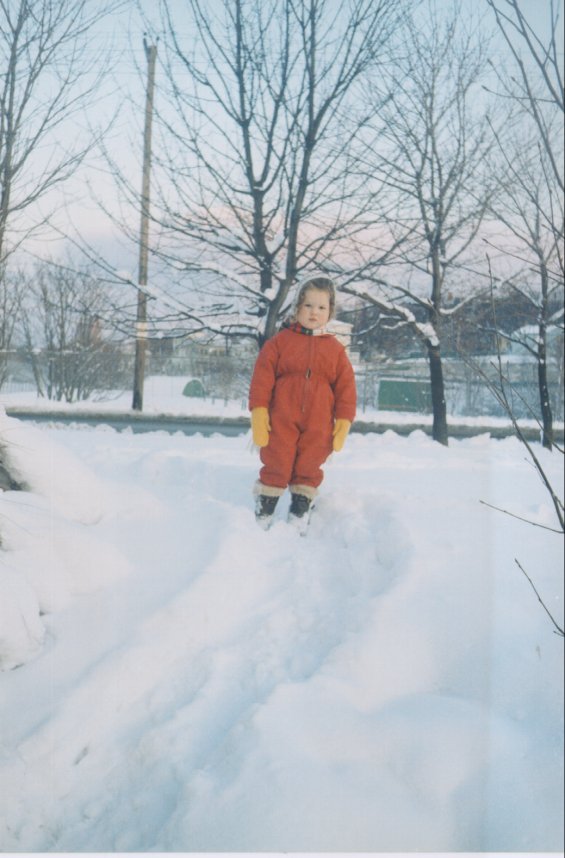 Harold L. Lake's daughter playing in the snow