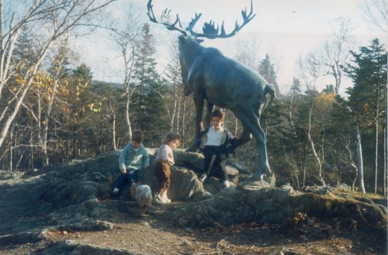 The statue of the Caribou, a replica of the one in Beaumont Hamel, Bowring Park, St. John's, Newfoundland