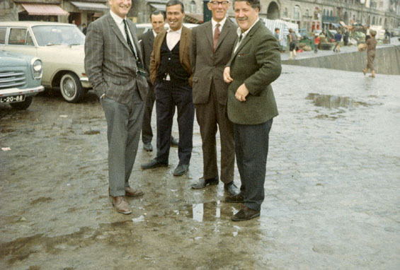 Harold L. Lake (right) with John T. Cheeseman (second from right) and other men