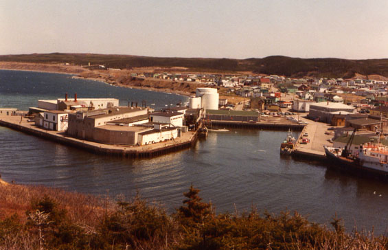 View of a fish plant in Fortune, Newfoundland