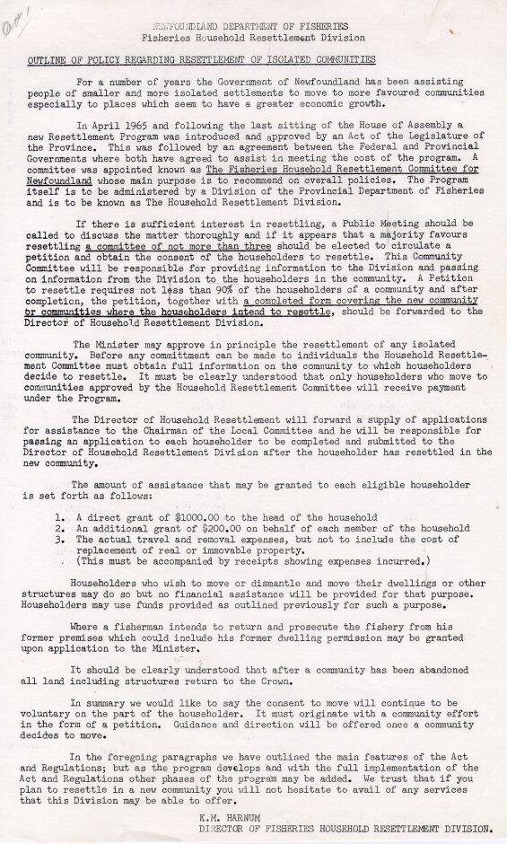 Outline of Policy, ca. 1965