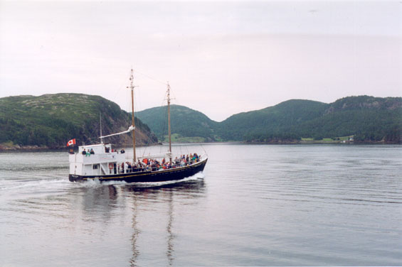 M.V. Placentia Bay Queen (formerly Bertha Joyce) carrying passengers to the reunion at Harbour Buffett, Placentia Bay.