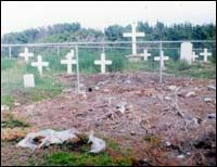 Restored graveyard, Cape Cove, after 1993