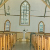 Intérieur de l'église anglicane St. George's, à Ireland's Eye