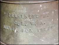 Silver Fox Island, Inscription on bell from St. Andrews Church