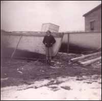 Shed of William Eveleigh, (pictured) Floss budgell, Wild Cove