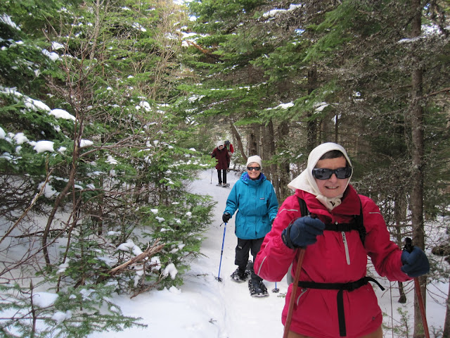 Monday Walkers snowshoeing in January, 2012
