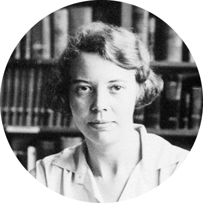 Black and white photograph of Sadie Organ