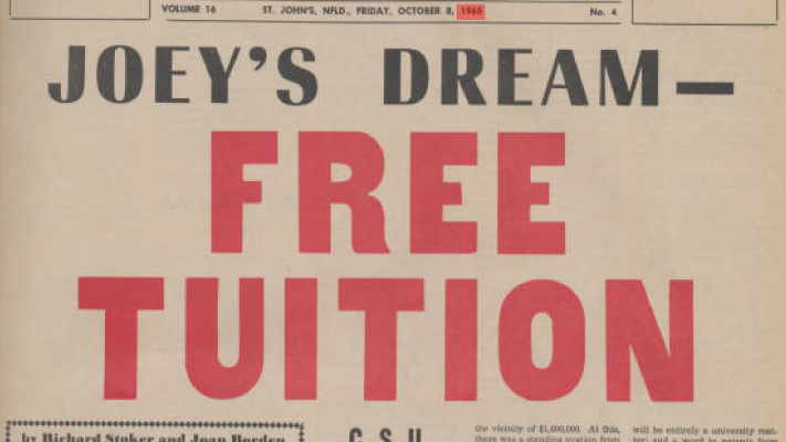 The cover of the Muse from October 8, 1965, with the Headline Free Tuition
