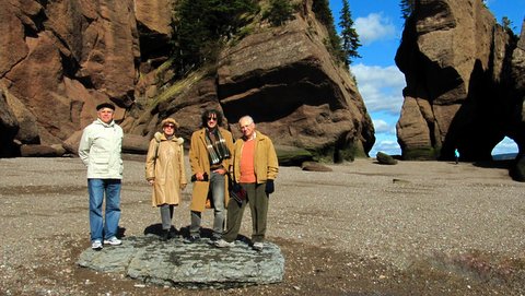 From left to right: Dr. Alexander Olshanskiy (Vanderbilt), Dr. Olga Kharlampovich (CUNY), Dr. Alex Miasnikov (Stevens Institute) and AAC Director Dr. Yuri Bahturin