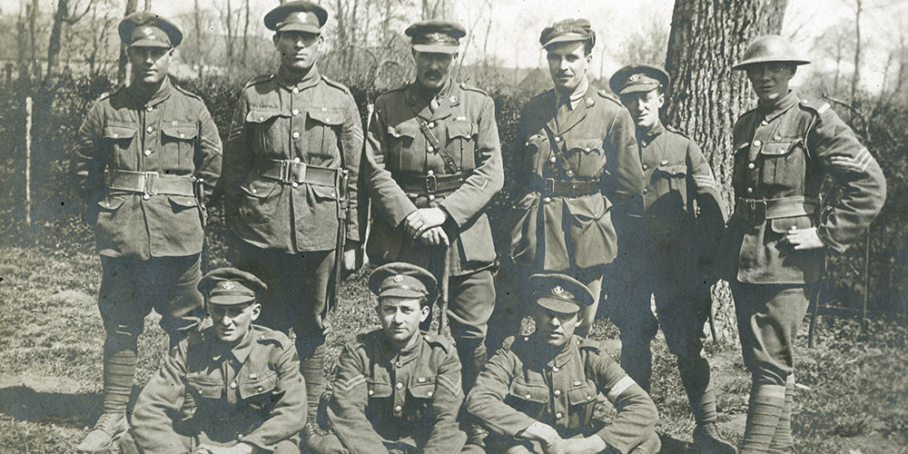 Nine soldiers from the Newfoundland Regiment that were part of the Monchy Ten