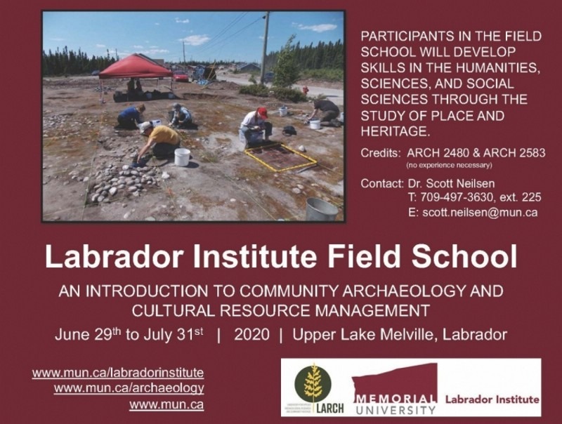 Advertisement for the Labrador Institute Field School 2020